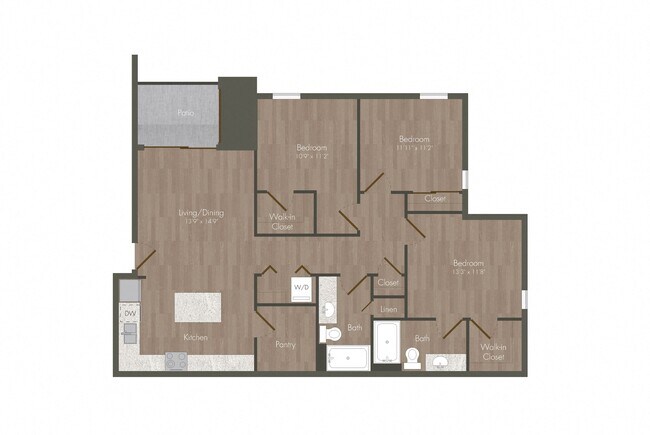 3 Bed Unit WAIT3 WAIT3 floor plan